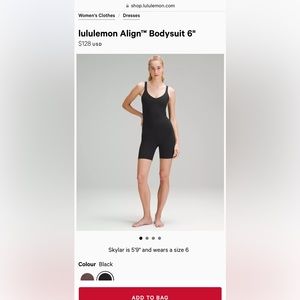 BRAND NEW W/ TAGS lululemon align bodysuit 8” black